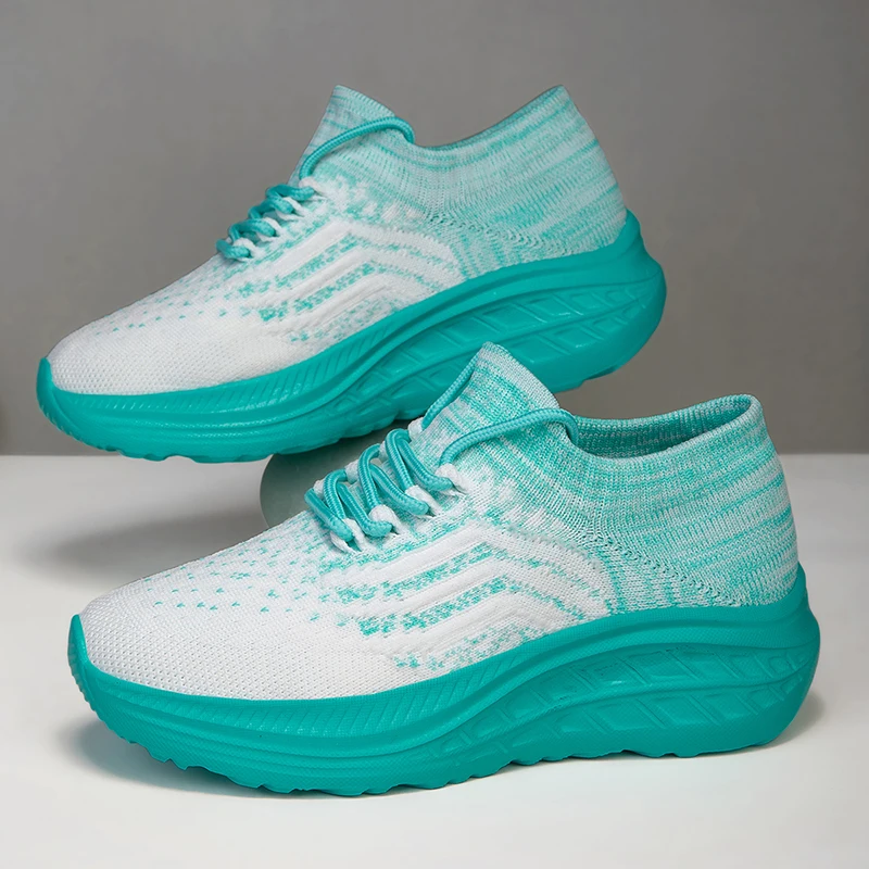 أحذية رجالية صيفية جديدة مع أحذية رياضية شبكية منسوجة قابلة للتنفس، أحذية جري كاجوال ومتعددة الاستخدامات للنساء