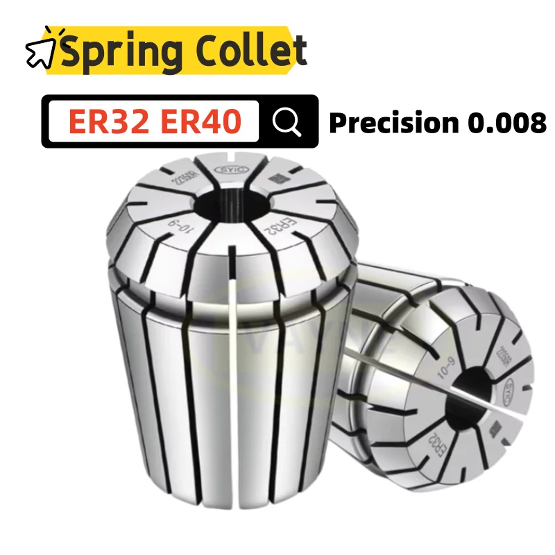

ER Spring Collet Chuck ER32 ER40 Standard CNC Holder Slots Engraving Machine Milling Lathe Work Holding Tool AA0.008 1-32mm