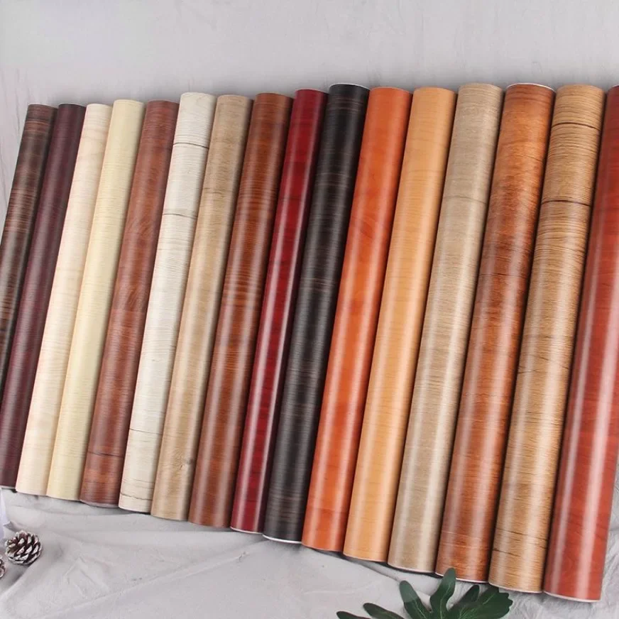 90cm Width Wood Grain Stickers for Wardrobe Cupboard Table Furniture Waterproof Self Adhesive Wallpaper Home Decor Door Stickers