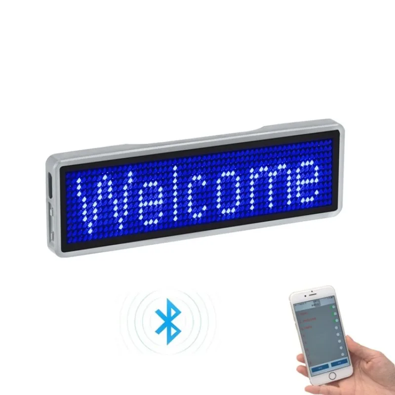 

11*55 Pixel LED Display Scrolling LED Signs Programmable LED Name Badge Tag