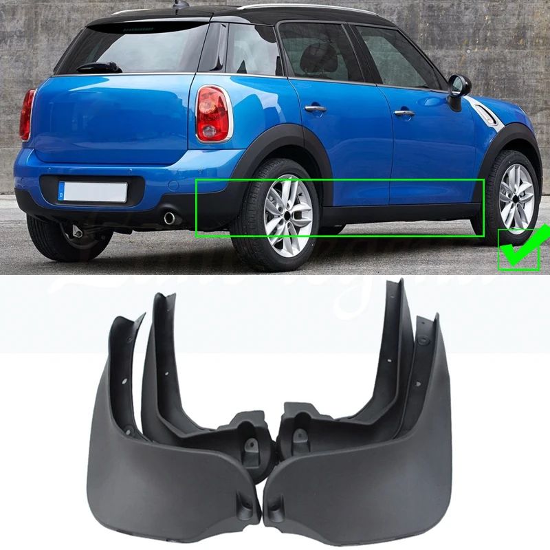 Front Rear Mud Flaps For MINI Countryman R60 2010 - 2016 Mudflaps Mud Flap Splash Guards 2011 2012 2013 2014 2015 Set Mudguards