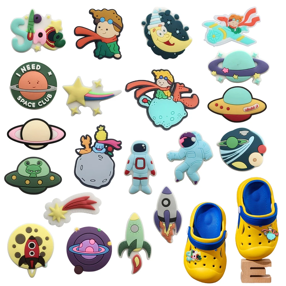 

Mixed Le Petit Prince of Aerospace Shoe Charms Collection Decorations PVC Decoration Detachable Waterproof For kids Party Gifts