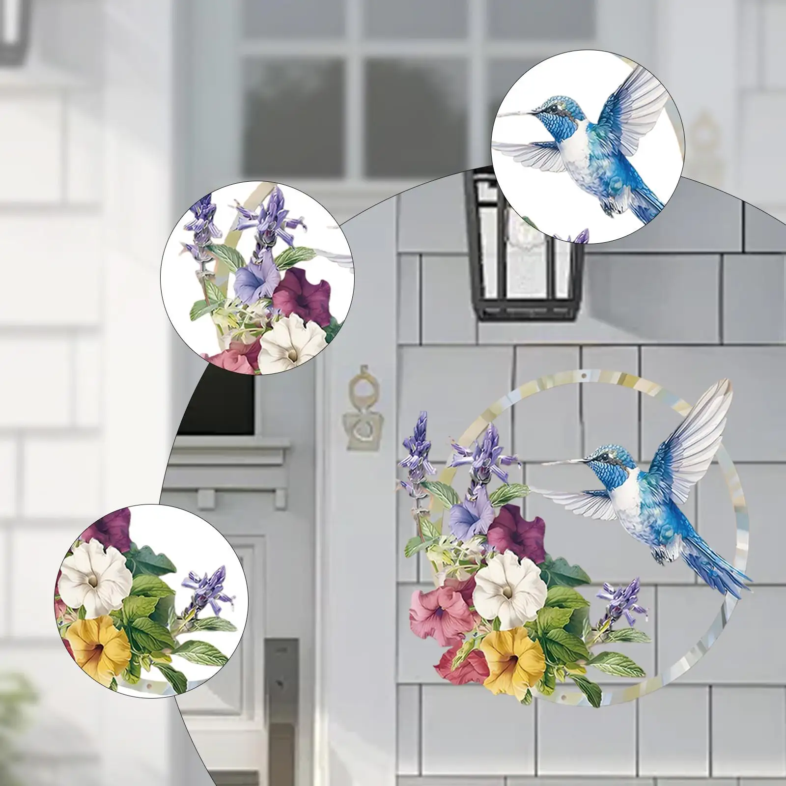 

Hummingbird Wall Art Decor Bird Wall Art Decor Gift Lifelike Metal Hanging Artwork for Kitchen Garden Porch Courtyard Office