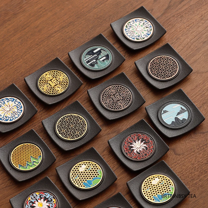 

1 Pc Chinese Traditional Tea Tray Insulation Cup Coaster Square Plastic Teacup Mat Household Teapot Tray Teaware Accessories