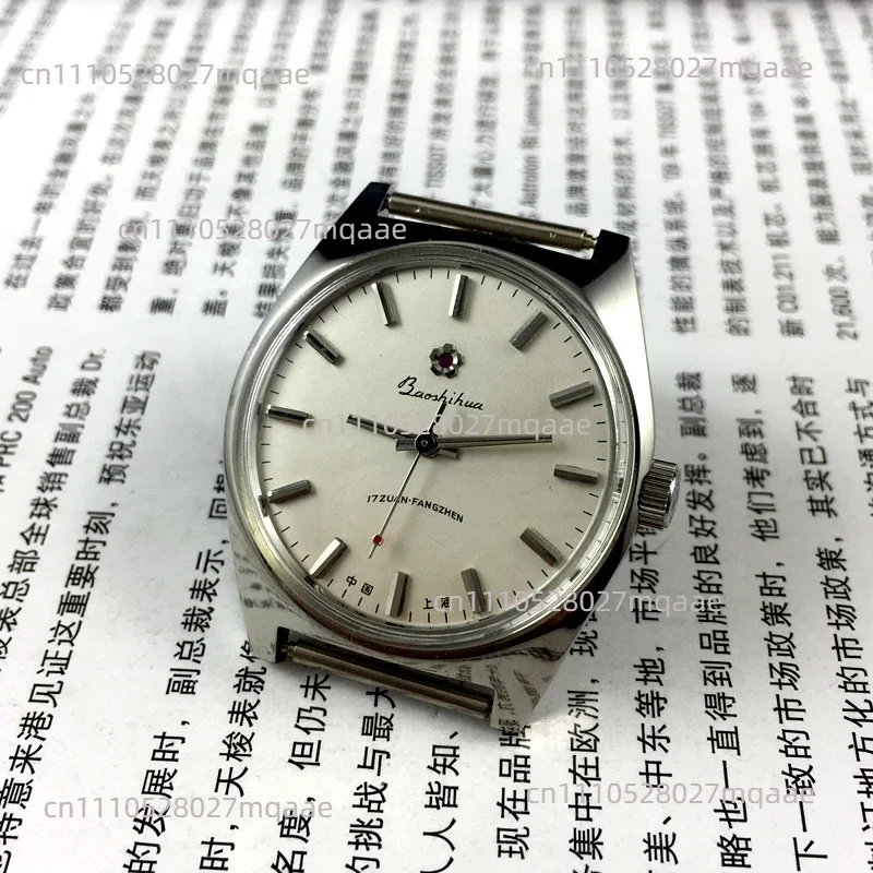 Original all steel shock resistant  for Gemflower  manual mechanical watch with a diameter of 37mm and 1 strap included