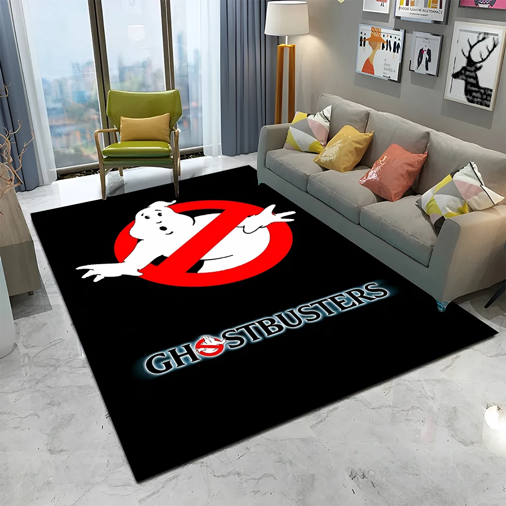 3D G-Ghostbusters Cartoon Movie Carpet Rug for Home Living Room Bedroom Sofa Doormat Decor,Kid Play Area Rug Non-slip Floor Mat