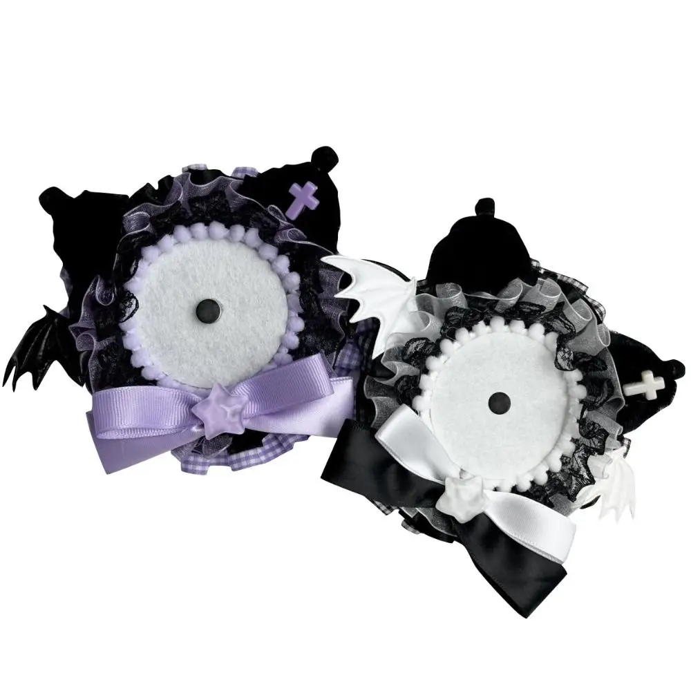 

Cute Lace Magnetic Anime Badge Holder Star Bow Pins Display Base Plush Wings Cat Ears Badge Flower Ita Bag Accessories