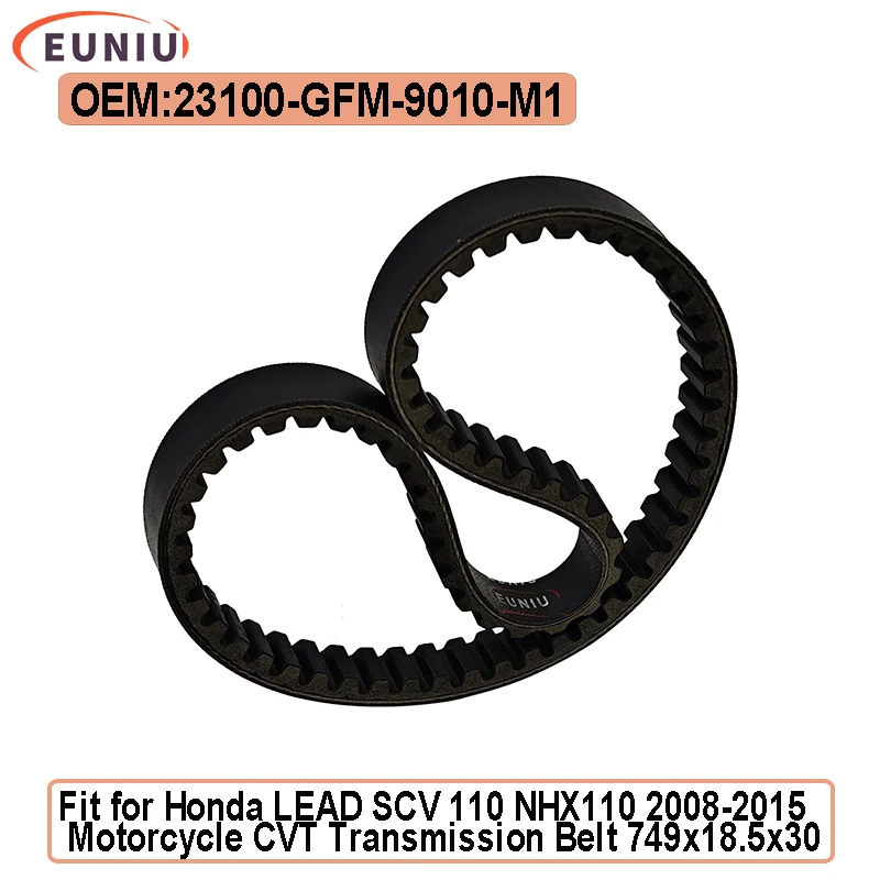 

23100-GFM-9010-M1 V-ремень для скутера для HONDA LEAD SCV 110 NHX110 2008-2015, ремень трансмиссии мотоцикла CVT 749x18,5x30
