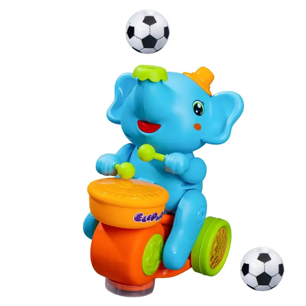 Juguete de elefante de percusión, coche de juguete de percusión con luz musical, pequeño coche interactivo para padres, juegos de elefante para