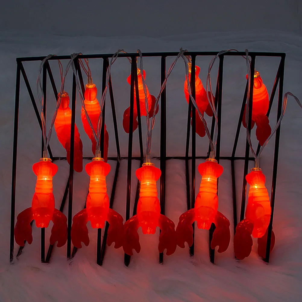 1Pcs Christmas Lobster LED Lamp String Red Decorative Light Hanging Festival Light Indoor Outdoor LED Lamp String