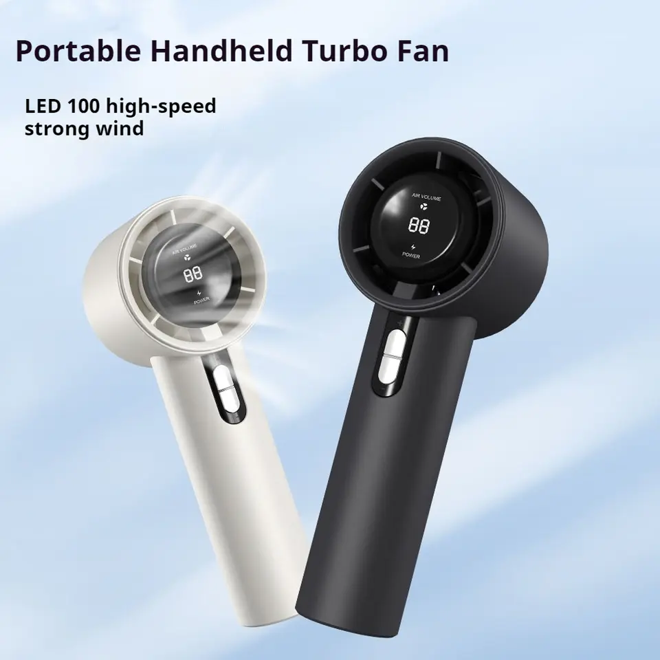 USB Rechargeable Handheld Cooling Fan, 100 Speed Levels