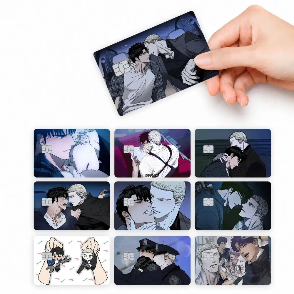 Korean BL Manhwa Shutline  4pcs Credit Card Skin Stickers Suitable for Bank  Transit Pass Decorative Cover