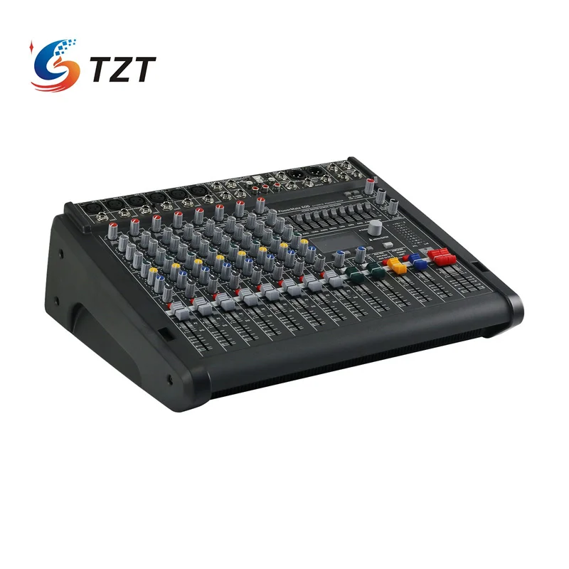 وحدة تحكم خلط خلاط الطاقة الصوتي TZT PM600-3 مع مضخم الطاقة DJ Professional Stage