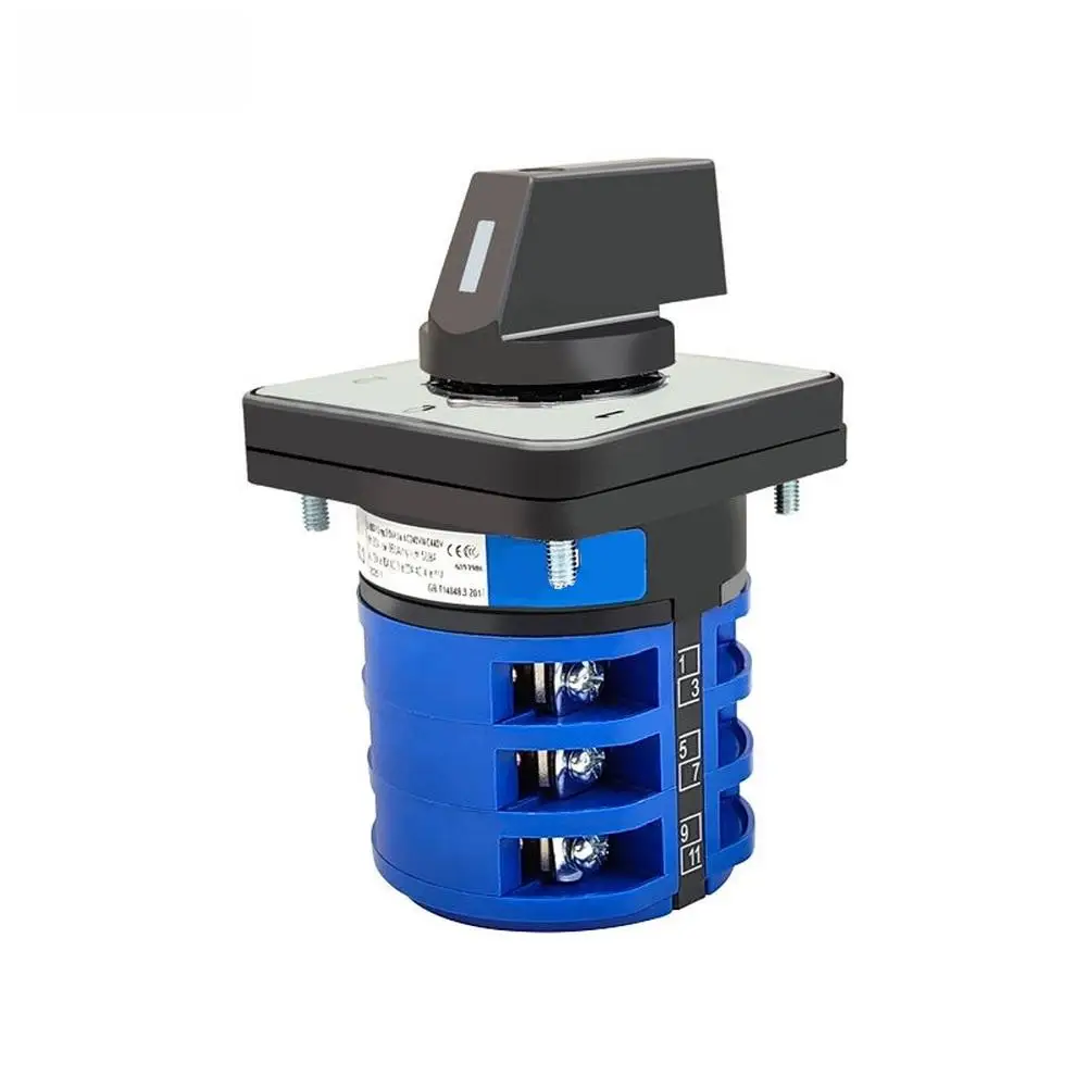 3 Position 1 0 2 Selector Rotary Switch 40A 440V AC240V 660V Insulation Flame Retardant Shell for Electrical Distribution Boards