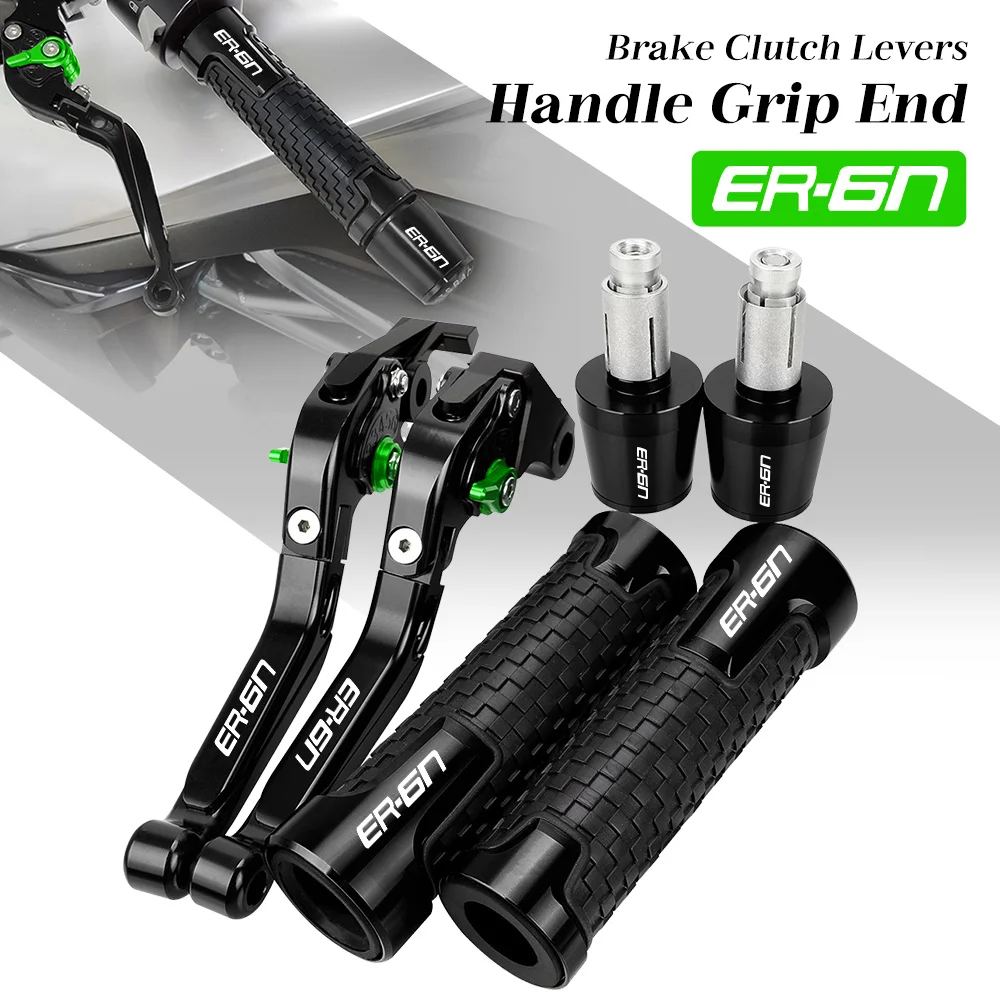 For KAWASAKI ER6N ER 6N ER-6N 2009 2010 2011 2012 2013 2014 2015 2016 2017 Motorcycle Brake Clutch Levers Handlebar Grips Ends