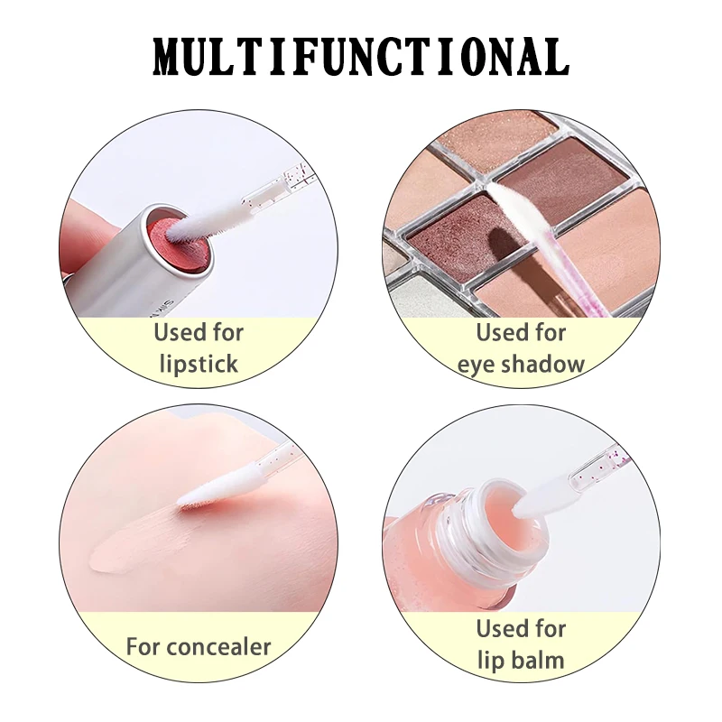 100 ชิ้น Disposable Lip Brush Eyelash Extension แปรงแต่งหน้า Lash มาสคาร่า Applicator ลิปสติก Wands เครื่องสําอางค์เครื่องมือ