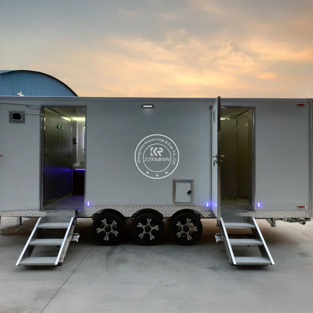 

Modern Design High Quality Portable Toilet Trailer Outdoor Portable Bathroom Customized Restroom Toilet Trailer