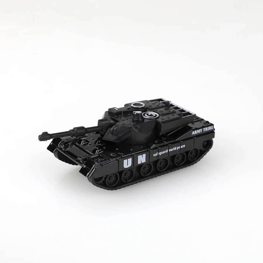 (箱入り) 1/64 UNテーマ ミニ合金軍用車両/特殊車両おもちゃセット、ダイキャストメタル、男の子のおもちゃ、スライドモデル、プルバックなし。