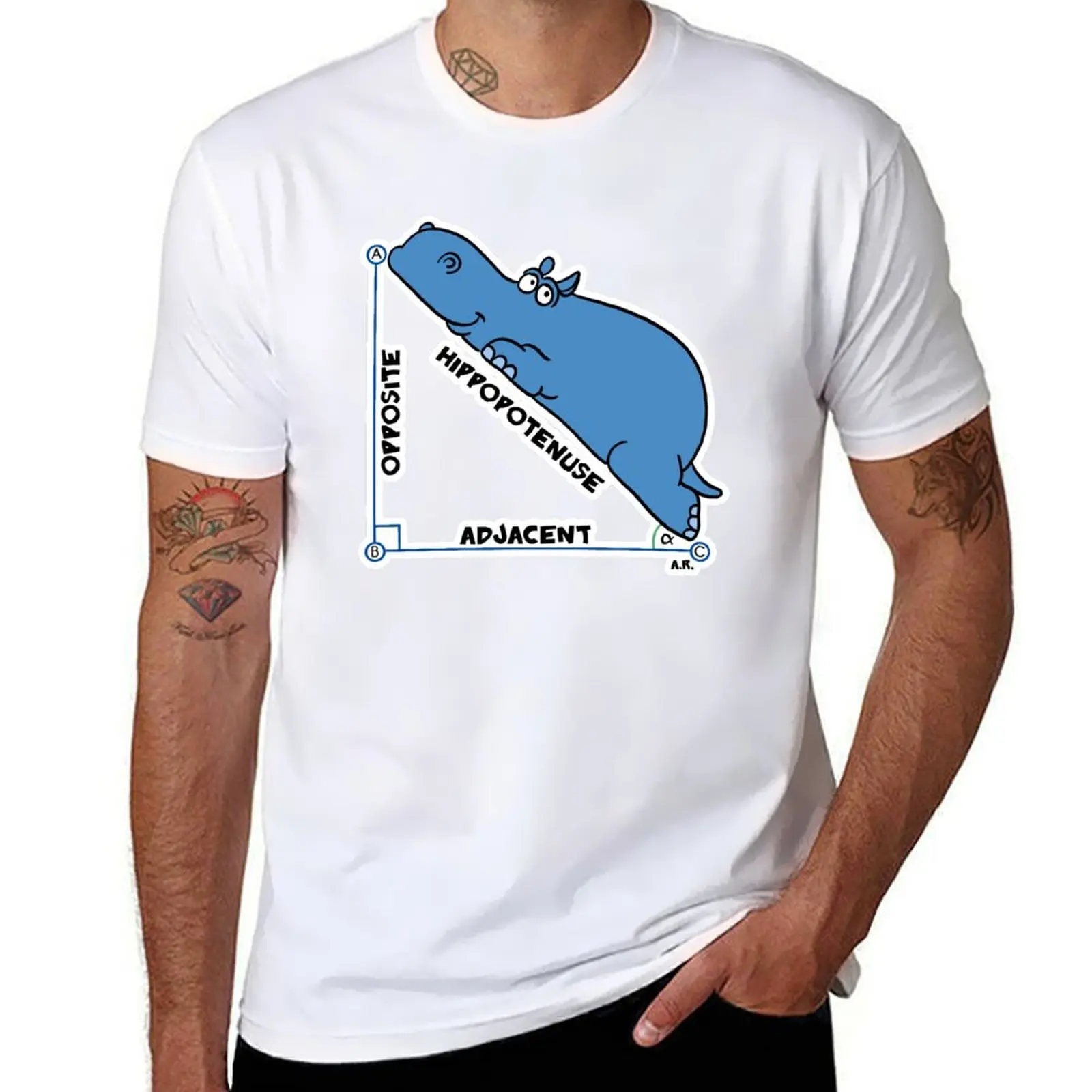 

Hippopotenuse T-Shirt cotton tshirt 100% cotton t shirts man 100% man tshirt T-Shirt
