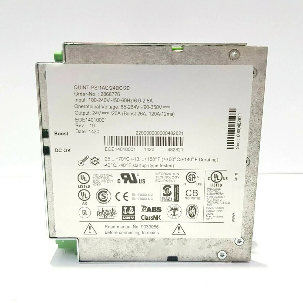highly reliable 2866776 Rail Switching Power Supply QUINT-PS/1AC/24DC/20