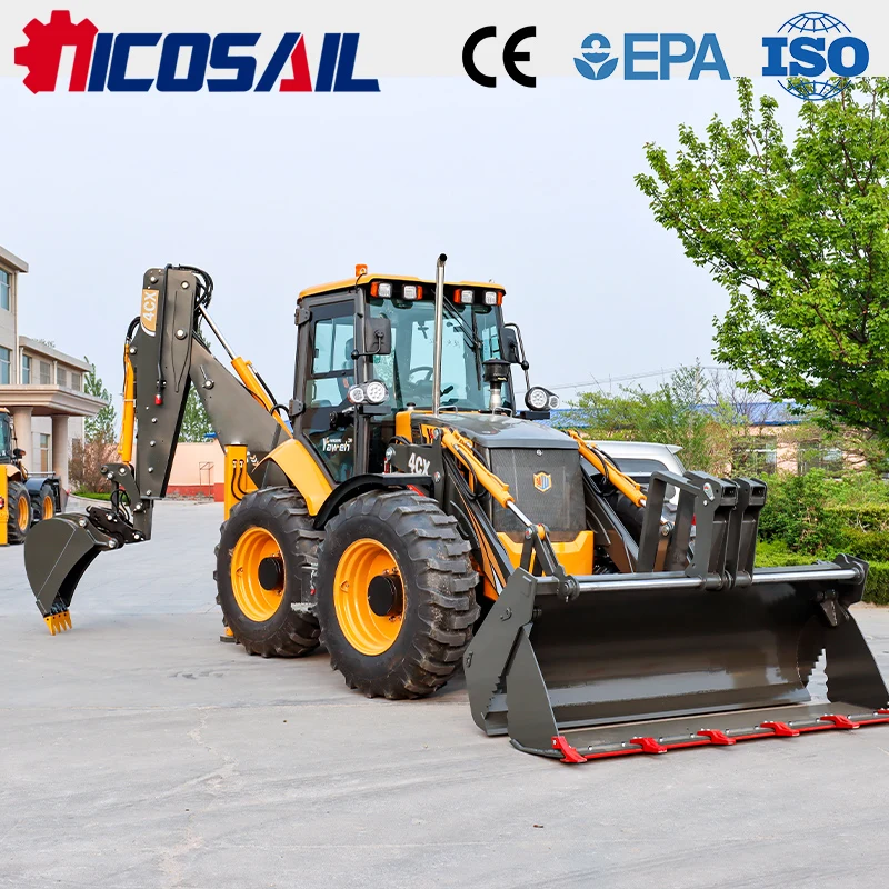 

Nicosail Mini Backhoe Loader CE Certified Multifunctional Digger Loader for Construction Farm Garden and Landscaping Site