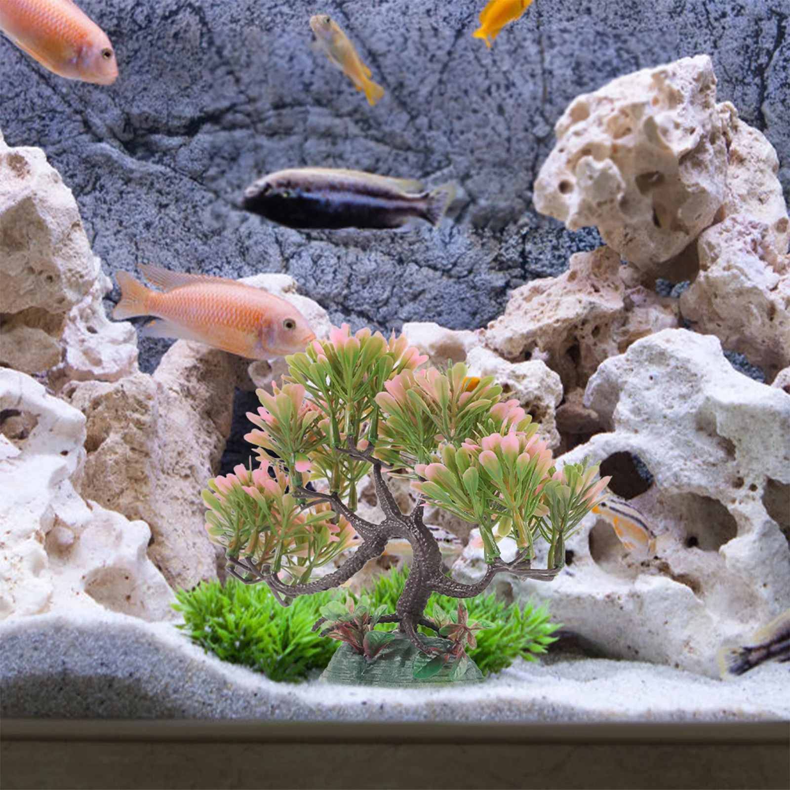 

Artificial Small Pine Tree Fish Tank Plant Decoration Aquarium Landscaping Prop Plastic Accessories Fish Tank Decorations