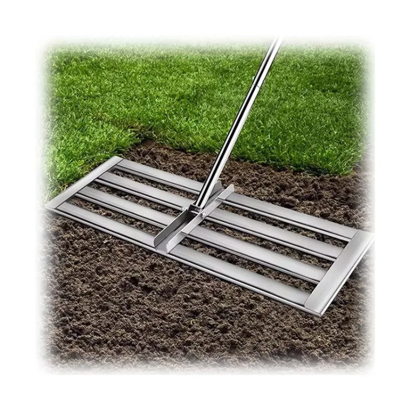Heavy Duty Labor Saving For Patio Garden Golf Course Easy To Level Soil Sand Surface Stainless Steel Lawn Leveling Rake