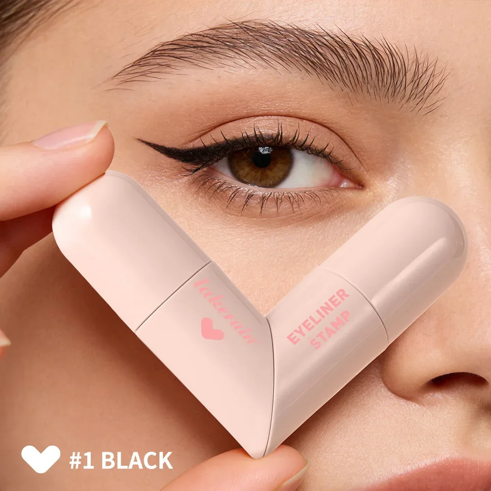 Lakerain Eyeliner Stamp Heart Pattern Precision Liner Long Lasting Color Portable Eye Liner Essential For Makeup Beginners