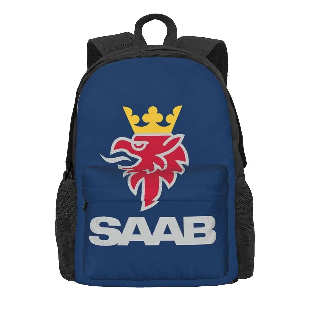 Saab Logo Products Backpacks Boys Girls Bookbag Students School Bags Cartoon Travel Rucksack Shoulder Bag Large Capacity