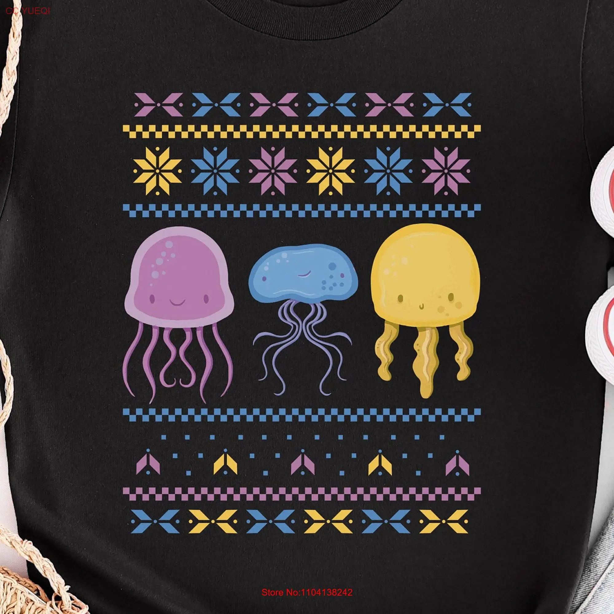 Jellyfish Cute Ugly Sweater T Shirt Holiday Parties Christmas Lover long or short sleeves