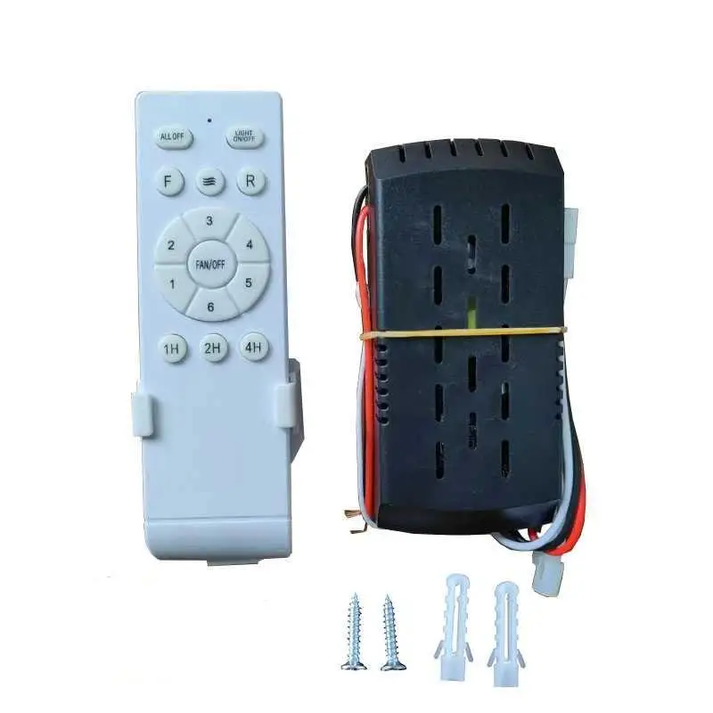 Mini Ceiling Fan Lamp Remote Control Set AC 110-240V Timing Adjustable Switch Easy to Install for Home Bedroom Fan Light Modifi