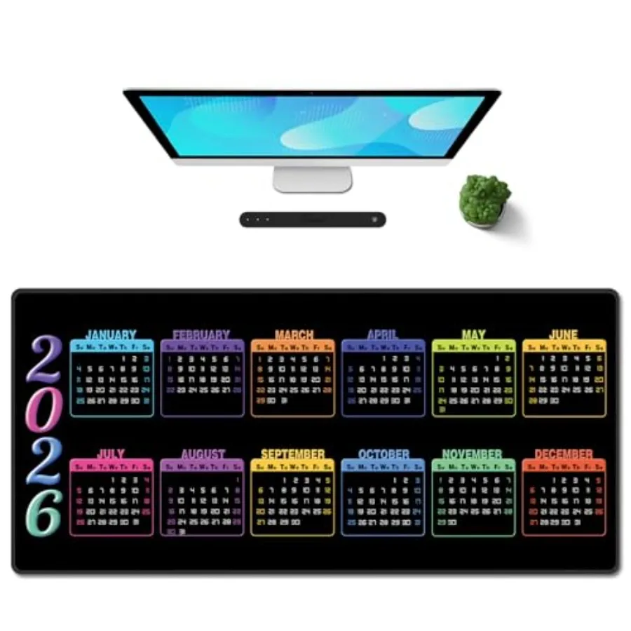 Gaming Mouse Pad XXL XL Large Long Extended Big Mousepad Non-Slip Rubber Keyboard Mouse Pad with Stitched Edges for Laptop Home
