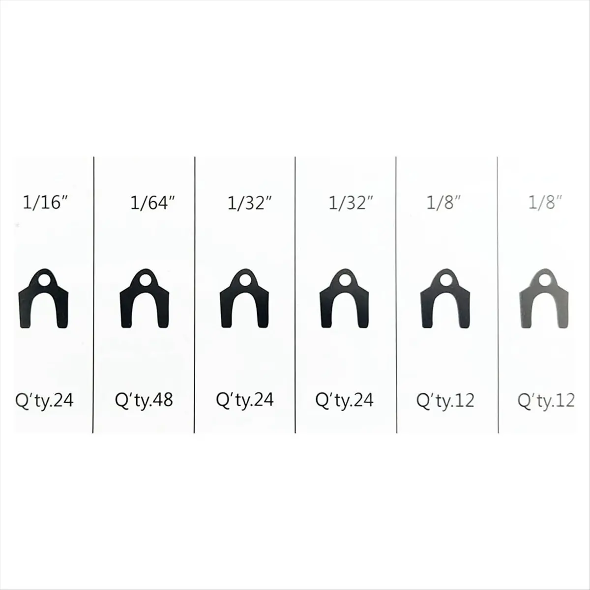 144 Pieces Auto Alignment Body Shim 1/16Inch 1/64Inch 1/32Inch 1/8Inch Alignment Shims Assortment Set