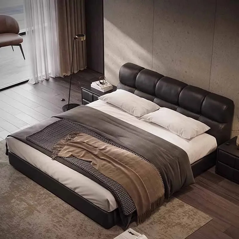 

Style European Double Bed Frame Designer Loft Full Size Double Bed Home Queen Sleeping Lit Deux Place Furniture For Bedroom