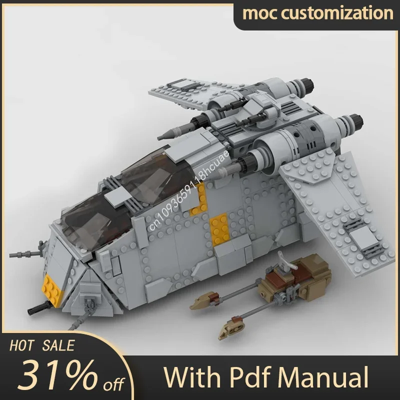 

840pcs Moc Star Battle Imperial LAAT Gunship Model Building Blocks Bricks Diy Creative Assembly Educational Toys Kid Gift