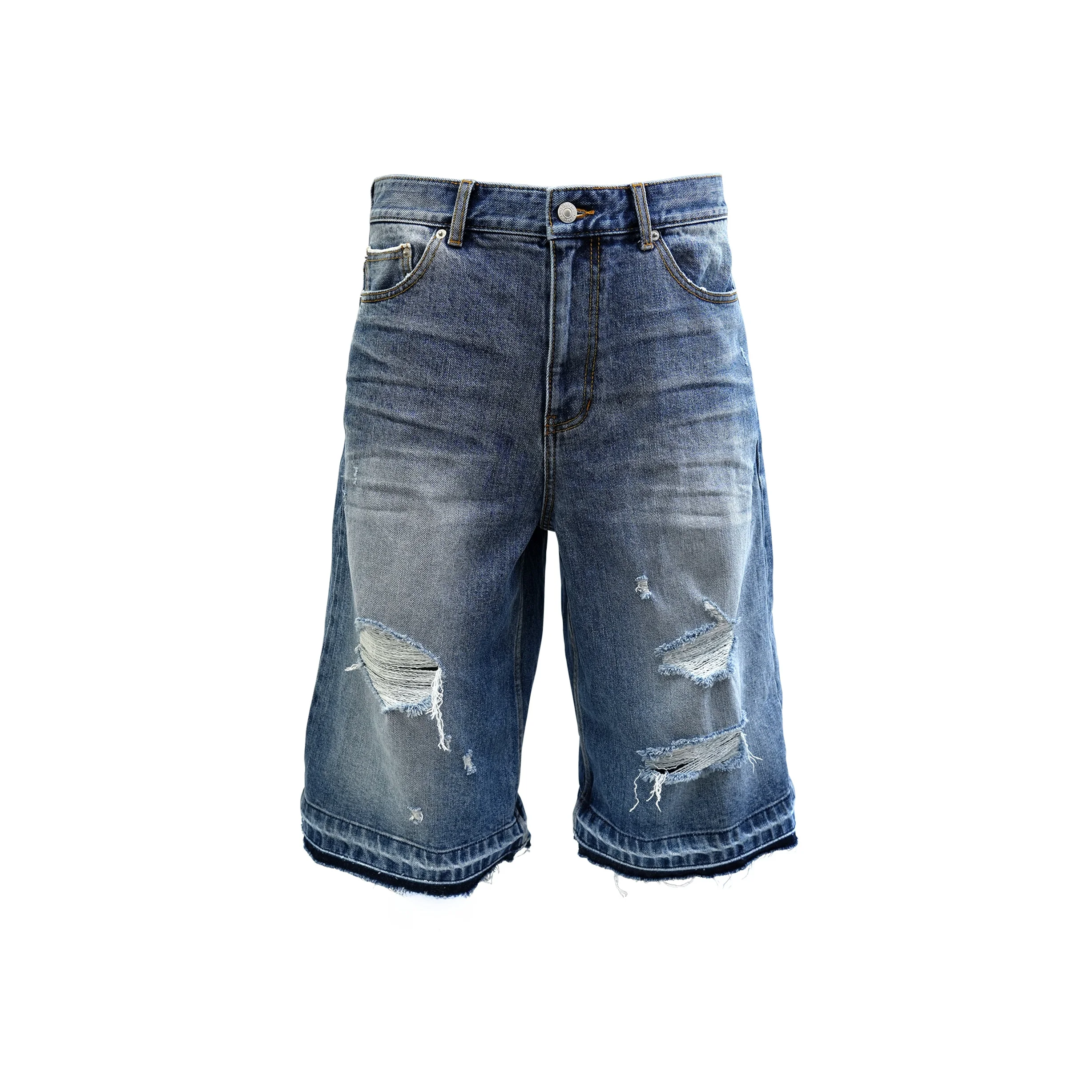 

Blue Waed ort Sve Torn Fringe Design Eighteen Pants New Arrival Autumn Season Fararchive25ss Men's Jeans Cotton Material