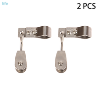 Durable Outdoor Sunshade Installation Kit- Stainless Steel Pulley & Clamp Set, 2pcs
