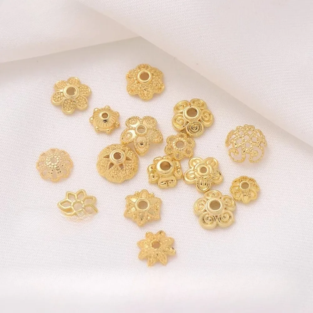 

18-каратное позолоченное веревочное держатель для цветов, сделай сам, ювелирные изделия ручной работы, аксессуары, материалы, прокладки, цветочная шляпа, бусины, прокладки для браслетов