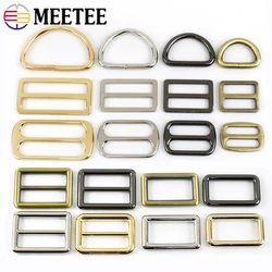 10 pz 12-50mm metallo D fibbie ad anello Tri Glide cursore regolatore gancio borsa fibbia cinturino fettuccia chiusura gancio accessori Hardware fai da te