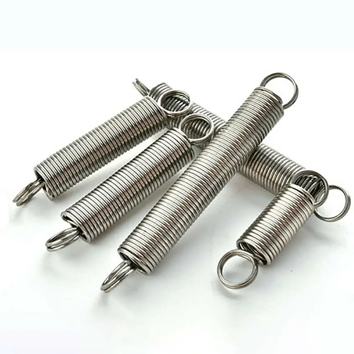 1 Stück 2 mm Drahtdurchmesser 304 Edelstahl Doppelhaken Zugverlängerungsfeder Außendurchmesser 14/17/20 mm Länge 50 mm – 300 mm