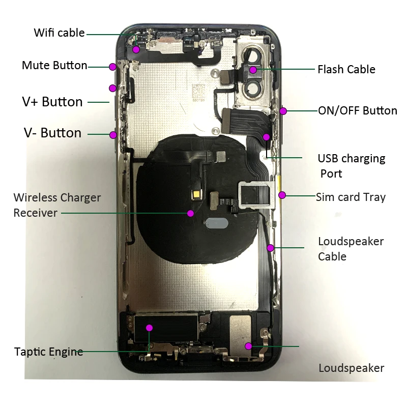 OEM Pulled Parts for iPhone XR X XS Max NFC Antenna WI-FI Signal Wifi Loudspeaker Signal Flex Cable Replacement Parts