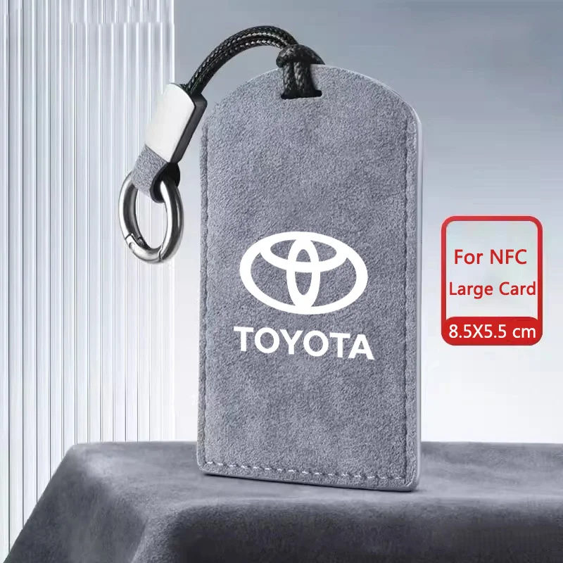 Suede Car NFC Card Key Case Cover Protector Keyring Shell Fob For Toyota Crown Corolla 12/13/14 Generation Crownkluger Vellfire