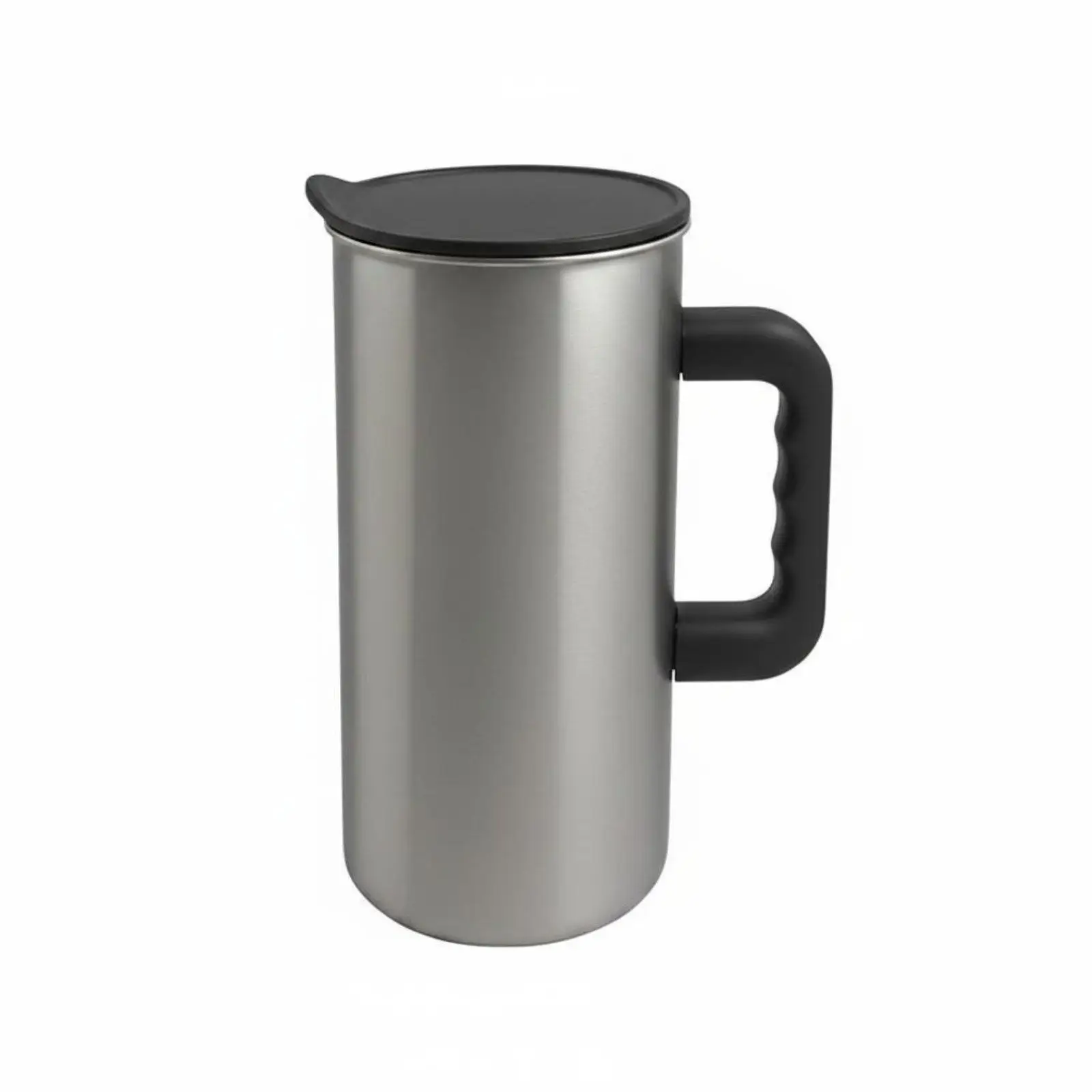 Metal Kitchen Pitcher Shatterproof Insulated Beverage Carafe with Ergonomic Handle for Home and Office