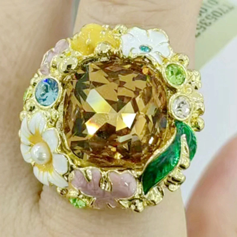 Fashion Stainless Steel Rings for Women Colorful Ring Gold Plated Wedding Couple Rings Jewelry Vintage Accessories