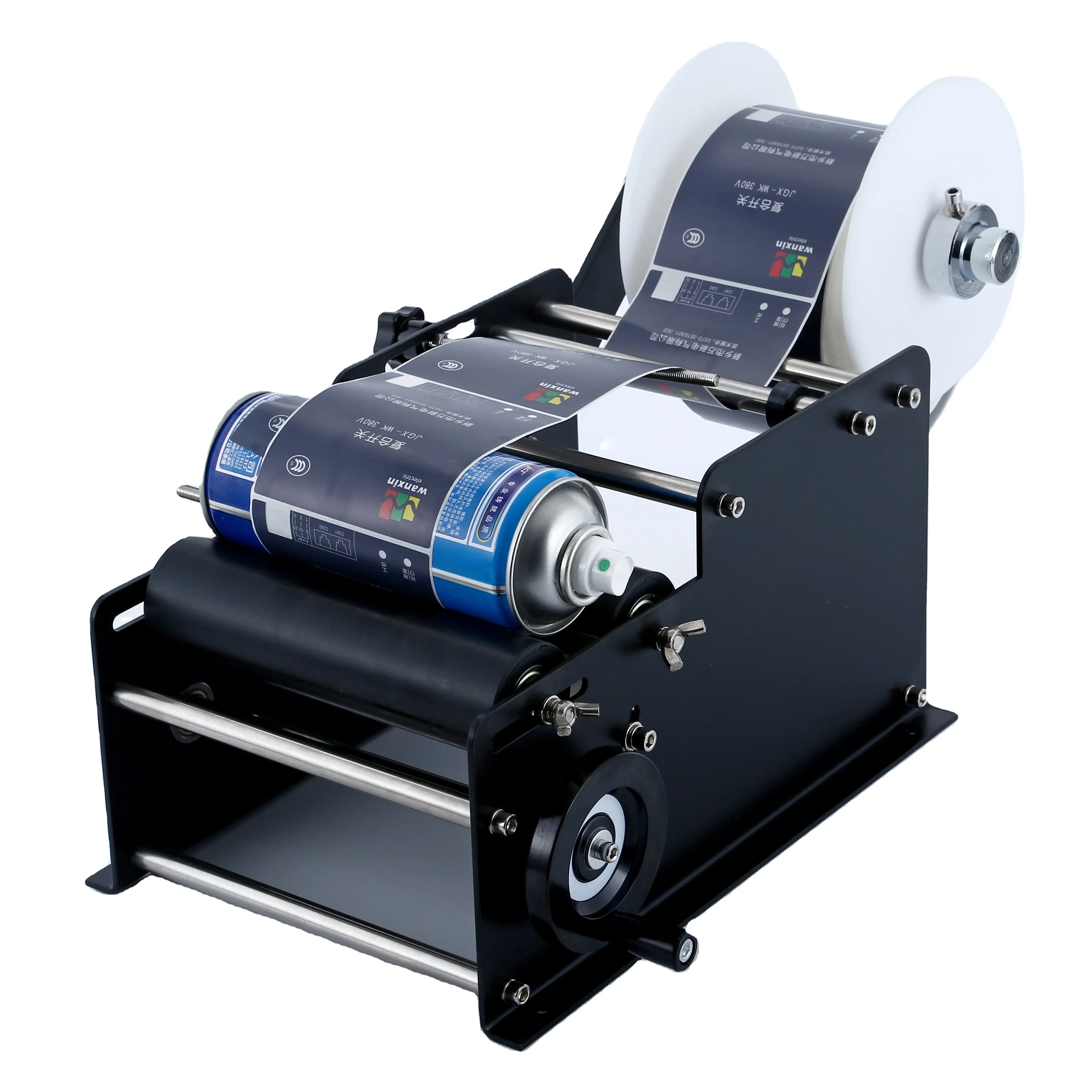 MT-30 Manual Mineral Water Plastic Round Bottle Labeling Machine for Round Bottles Sticker Label Packing Machine