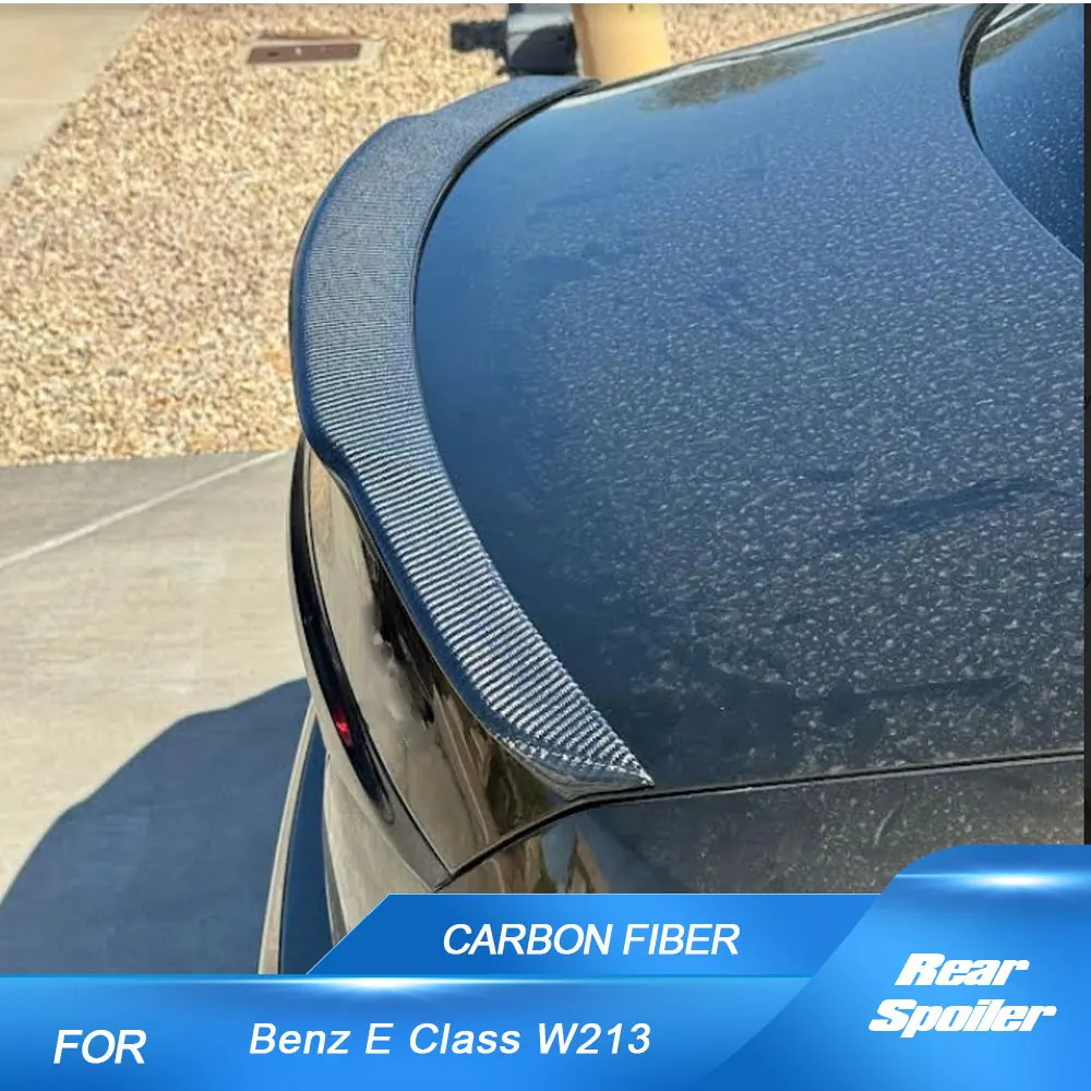 

Car Rear Trunk Spoiler for Mercedes-Benz E Class W213 E43 E63 AMG S Sedan 2016-2019 Carbon Fiber Rear Wing Spoiler Boot Lid