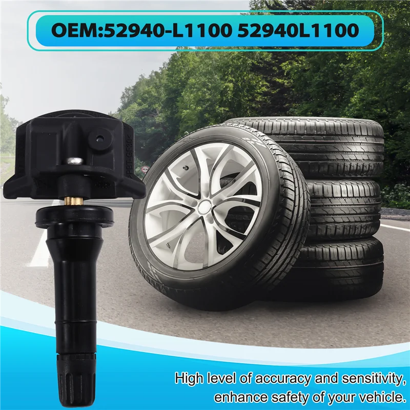 

For Hyundai Elantra Ioniq 5 Sonata Kia Carnival Optima Sorento 52940-L1100 TPMS Tire Pressure Sensor 4PCS 52940L1100