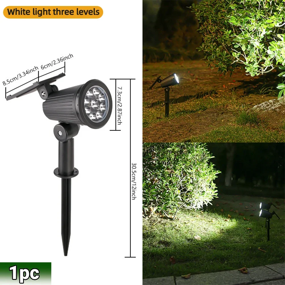 9-LED zonne-spotverlichting IP65 waterdichte buiten RGB zonne-landschapsverlichting helderheid instelbaar voor tuintuin palmbomen