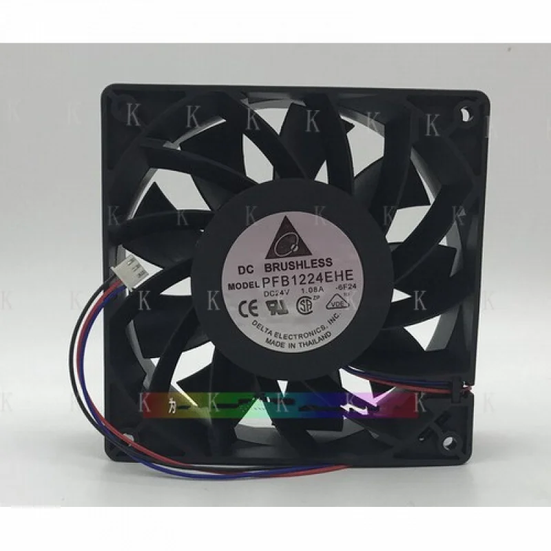 

C 1 шт. для вентилятора Delta PFB1224EHE DC 24 В 1,08A 12038 12 см 3-контактный инверторный охлаждающий вентилятор