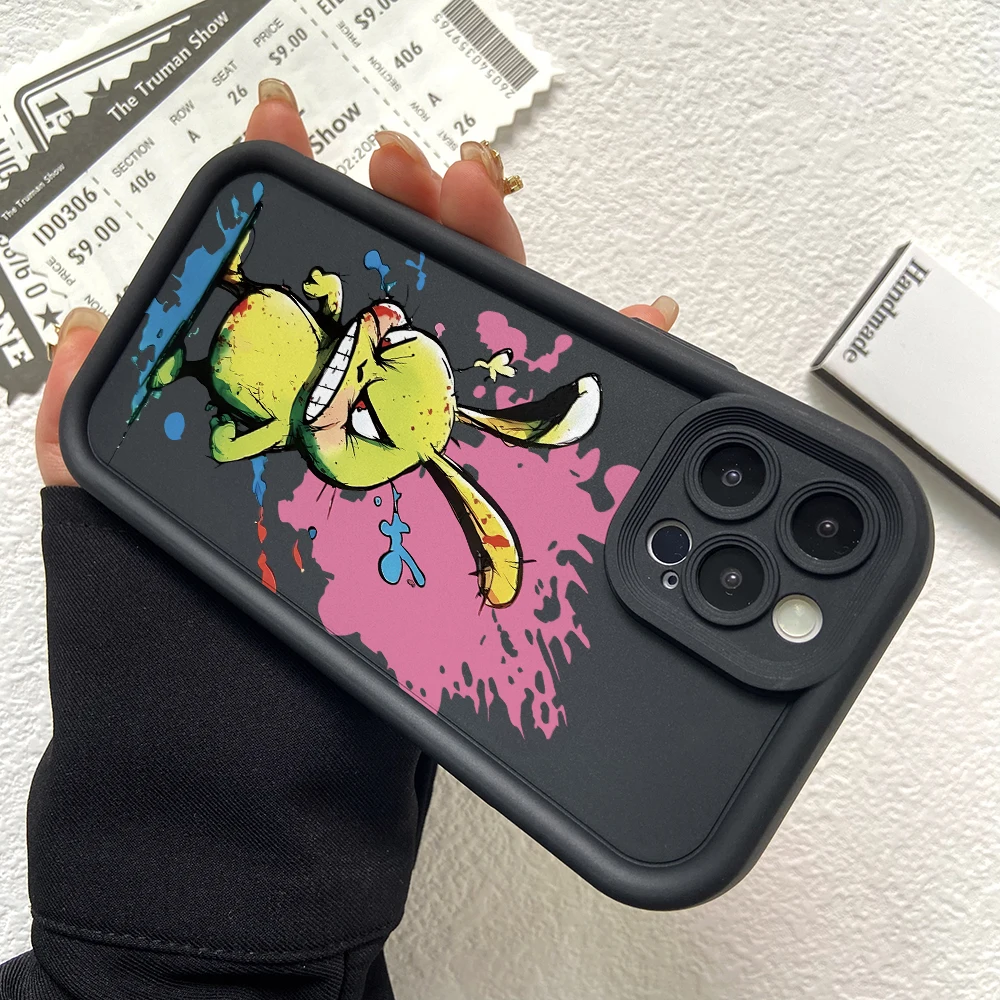 Graffiti Rabbit Phone Case for Xiaomi Mi 14 12T 11 Lite Poco C61 X5 X4 X3 NFC GT M6 M3 F5 F4 Pro 4G 5G Soft Ladder Lens Cover